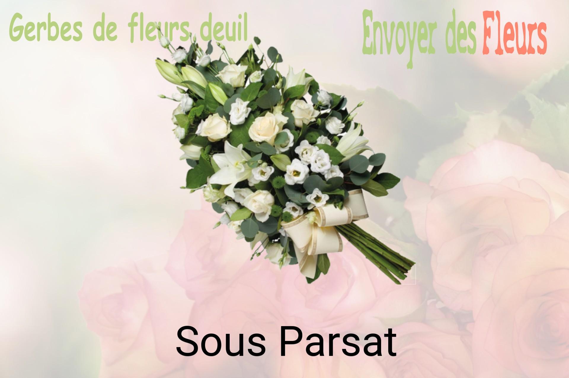 Gerbe de fleurs de deuil livrée à Sous-Parsat